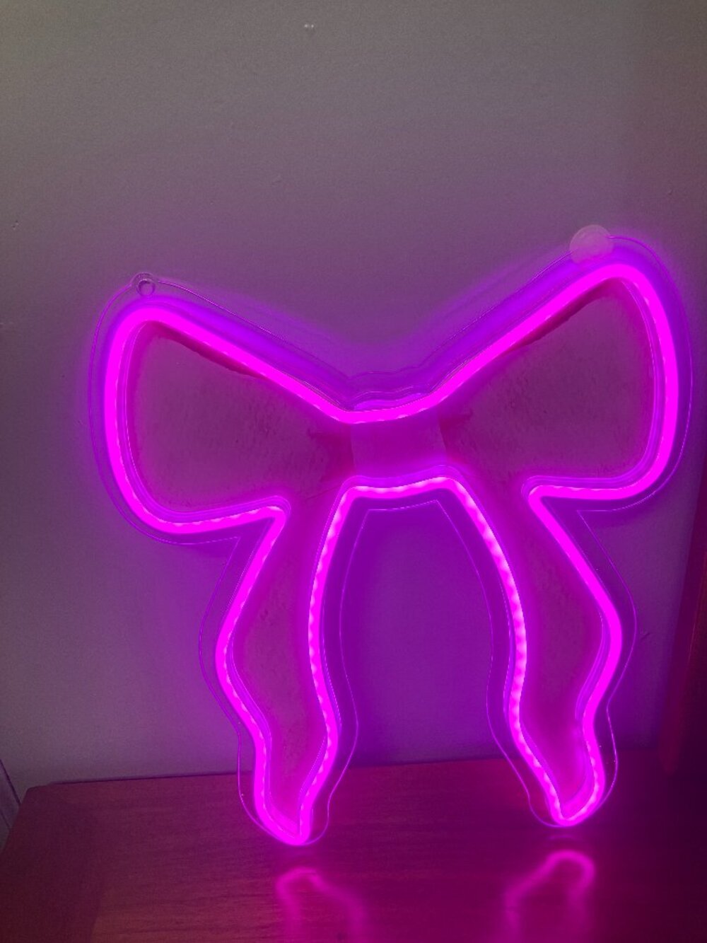 Pink bow decoration